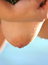 Nipples Pics: Alison Angel takes off her sweet bikini